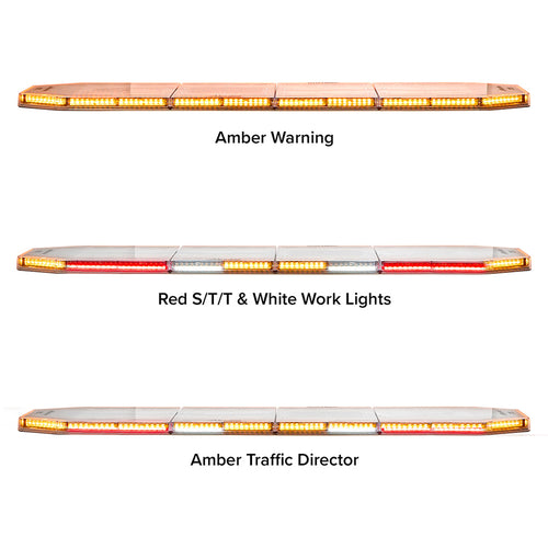 60" LED Tow Bar Strob, Amber with Work Lights, Stop/Tail/Turn, and Traffic Director