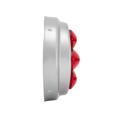 Mini-Chrome Oval Red Clearance Marker