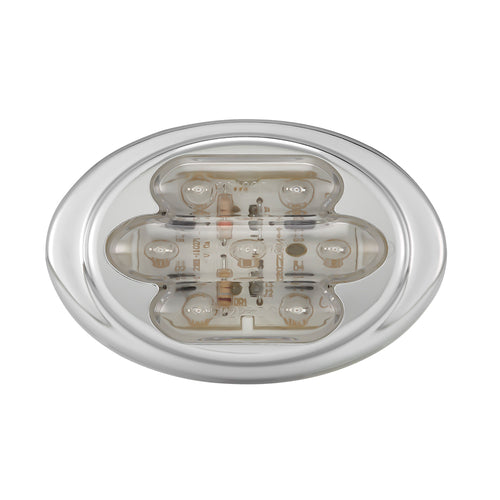 Mini-Chrome Oval Red Clear Clearance Marker