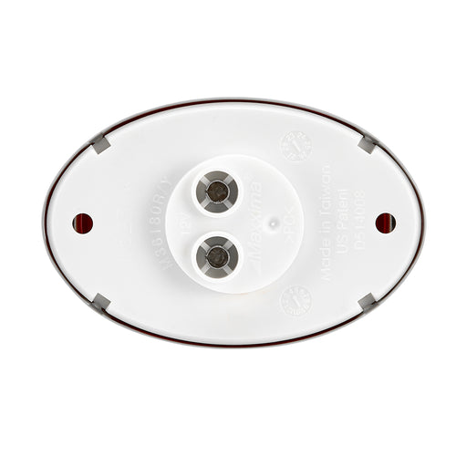 Mini-Chrome Oval Red Clear Clearance Marker