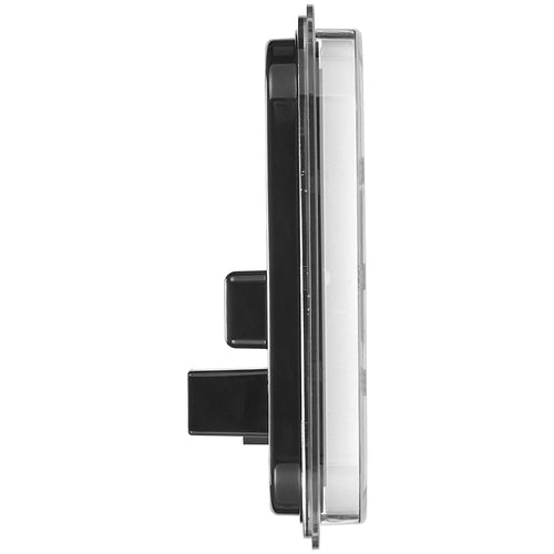 3” x 5” White Rectangular Back Up with Red Taillight Glow Edge