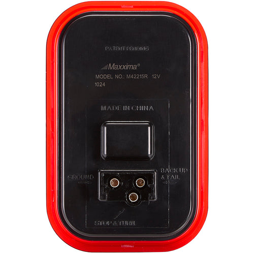 3” x 5” Red Rectangular Stop/Turn/Tail with Glow Edge