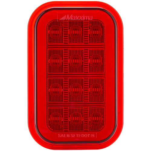 3” x 5” Red Rectangular Stop/Turn/Tail with Glow Edge