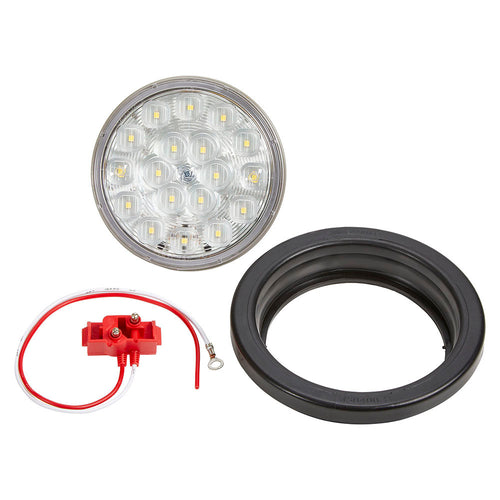 Maxxima 4" Round Back-Up Lightning Series KIT with Grommet & Pigtail