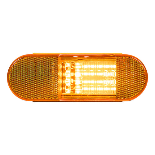 6” Oval Amber Size Turn With Reflector, Dry Fit Connector