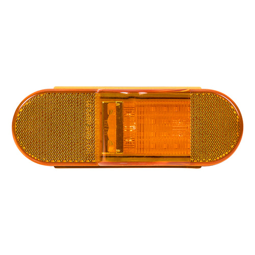 6” Oval Amber Size Turn With Reflector, Dry Fit Connector