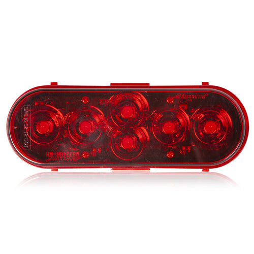 6 LED Red Oval Stop/Tail/Turn Max Heat Lens
