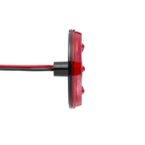 Low Profile Thin Oval Red Surface Mount Stop/Tail/Turn Light