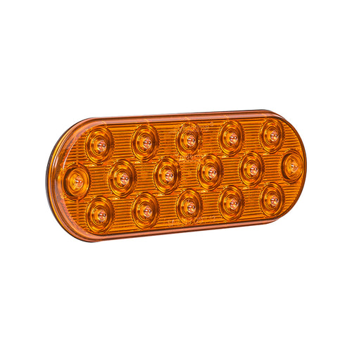 Low Profile Thin Oval Amber Surface Mount Park Rear Turn
