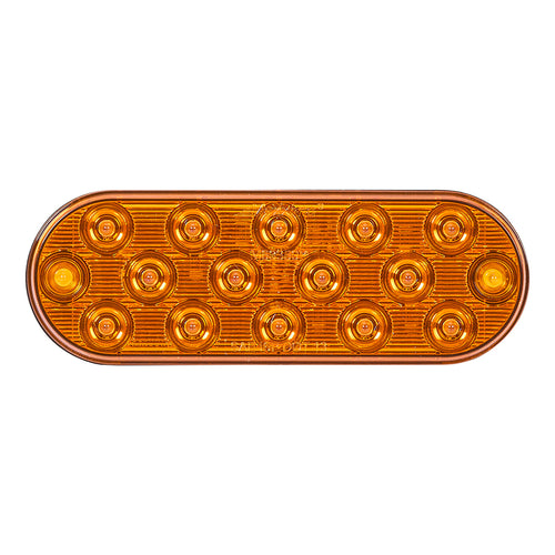 Low Profile Thin Oval Amber Surface Mount Park Rear Turn