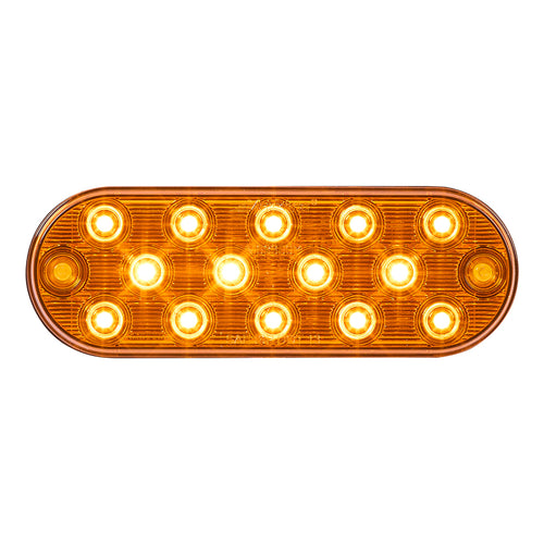 Low Profile Thin Oval Amber Surface Mount Park Rear Turn