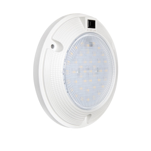 6” Round LED Dome Light 1400 / 600 Lumens - 3 Position HI/OFF/LOW Switch