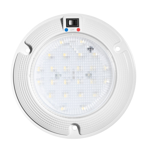 6" Red/White LED Dome Light - 3 Position Switch