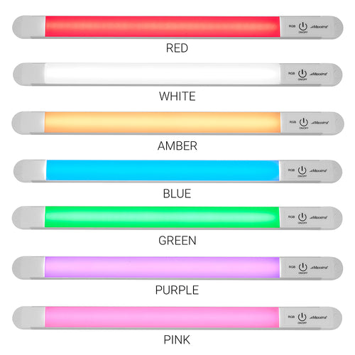 Maxxima RGB Rigid Strip 18", 7 Colors 54 LEDs