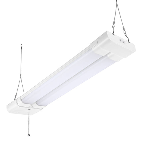 2 ft. Utility LED Adjustable Shop Light Fixture, Linkable, Frosted Lens 5000K Daylight 5000 Lumens
