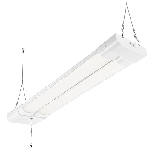 2 ft. Utility LED Adjustable Shop Light Fixture, Linkable, Frosted Lens 5000K Daylight 5000 Lumens