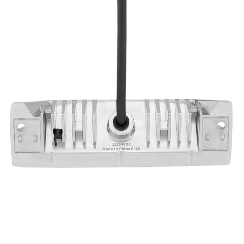 Maxxima 1.8” x 6” Exterior Scene / Load Light Amber White Clear Lens, Chrome Housing 12V-24V