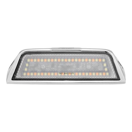Maxxima 1.8” x 6” Exterior Scene / Load Light Amber White Clear Lens, Chrome Housing 12V-24V