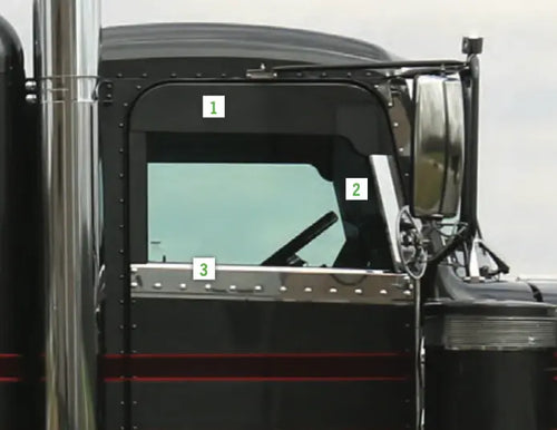 Upper Door/ Under Window Trim Tape Mount Fits Peterbilt 300 Series (2006 & Newer) (#3 in image)