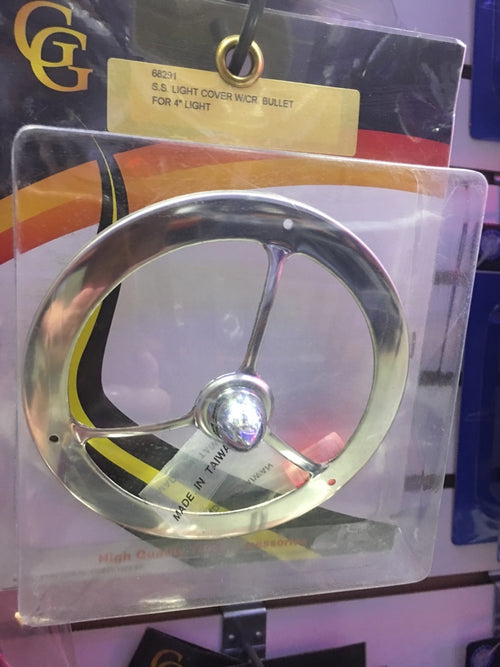 4” Light Cover With Chrome Bullet
