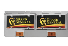 Chrome 2 Lic Plate Holder W/4 Rectangular Lites