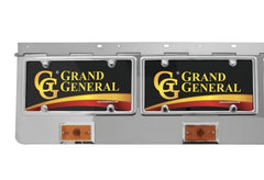 Chrome 2 Lic Plate Holder W/4 Rectangular Lites