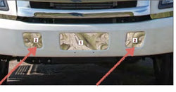 Blank Fog Hole Filler Plates Fits Hino