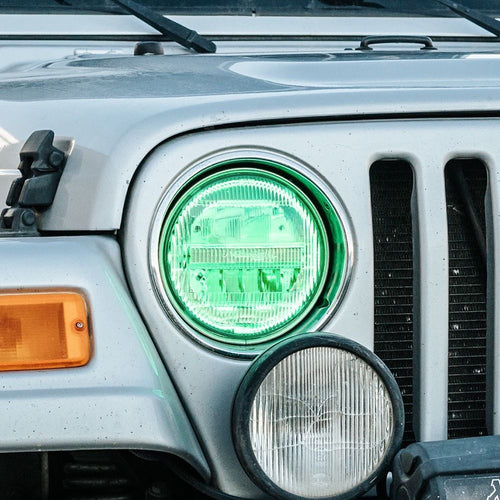 Classic Tech Series 7” Replacement LED Headlight with RGB Accent - Single