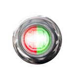 Dual Color Led 3/4” Red Clear/Green Grommet & Chrome Bezel Cover