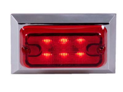 Regtangular Red Clearance Marker Light