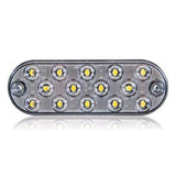Low Profile Thin Oval White Surface Mount Backup Light