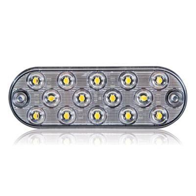 Low Profile Thin Oval White Surface Mount Backup Light