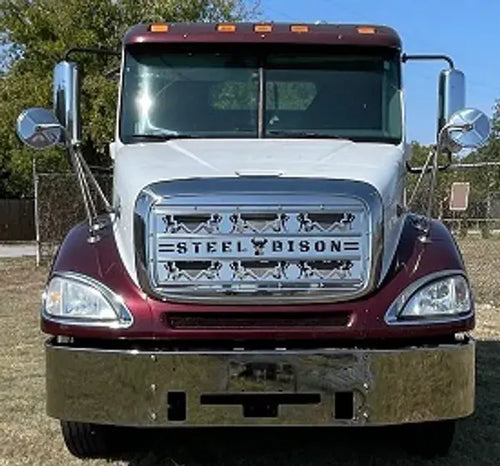 Griile Fits Freightliner Columbia CL112 / CL120 Grille Kit, Sexy Silhouette, 18 Gauge Stainless Steel