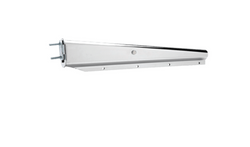 30" Mud Flap Hangers, Straight with 2-1/2" Mounting Bolt Distance - Pair  Chrome