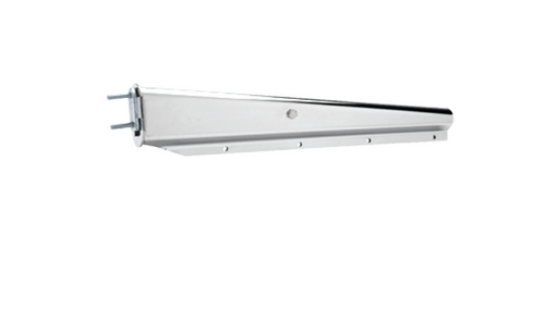 30" Mud Flap Hangers, Straight with 2-1/2" Mounting Bolt Distance - Pair  Chrome