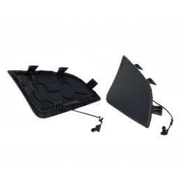 Black Tow Hook Access Covers For 2018-2024 Freightliner Cascadia (Pair)
