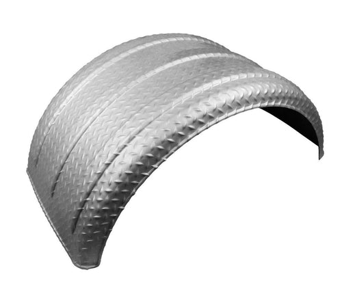 Minimizer Diamond Plate Silver The Texas Double Single Fender Axle Plastic 22.5" / 24.5" (EACH )