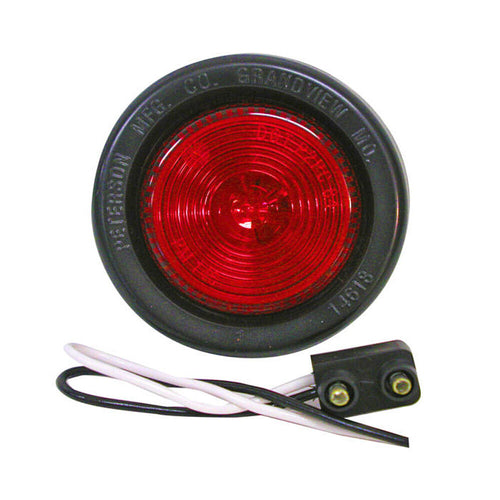 Peterson 2 1/2 inch Clearance/Side Marker Led Light Red Grommet Kit Bulb/Diode Count 3