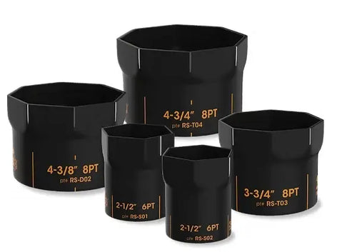 RevHD 2 1/2 in-6 Point Socket w/Back Off Markings-FF Steer Nut