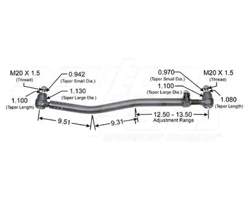 Steering - Drag Link Steering Drag Link Length 31.53 in Fits Volvo, Mack