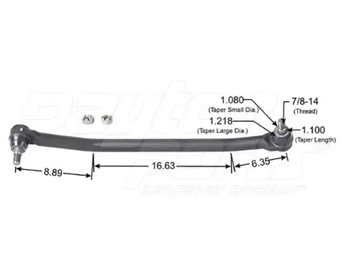 Steering - Drag Link Steering Drag Link Fist Freightliner Length	31.56 in