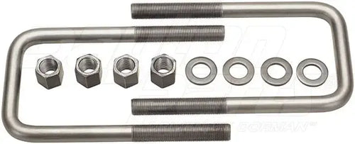 Suspension - Leaf Spring Axle U-Bolt Kit U Bolt Kit/Assembly Dim (A) 3/4, Dim (B) 4 1/16, Dim (C) 8 7/8