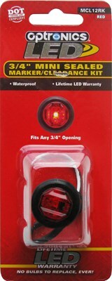 Red 3/4” led P2 rated Marker/clearance light with A11GB grommet