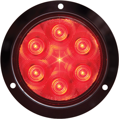 Red stop/turn/tail light, flange mount, weathertight connection LED