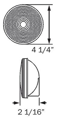 4” Round Sealed Lights kit Red stop/turn/tail, Grommet, Pigtail,