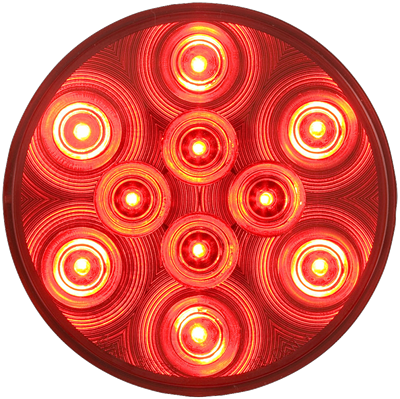 Red stop/turn/tail light, PL-3 connection, 12V