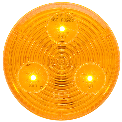 Yellow 2" marker/clearance light, grommet mount, 12V