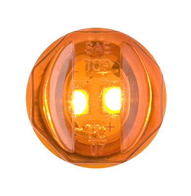 Yellow 3/4" PC rated marker/clearance light