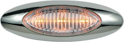 Amber/Clear M5 Marker/Clearance Light With Bezel