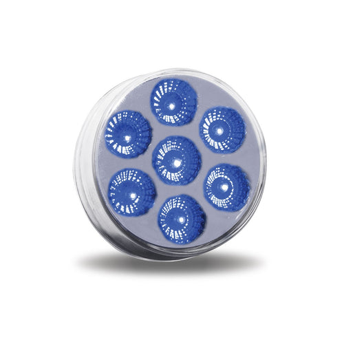 Trux 2" Round Red Marker to Blue Auxiliary LED Light (7 Diodes)